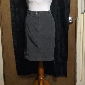 Vintage Faded Glory gray corduroy midi skirt